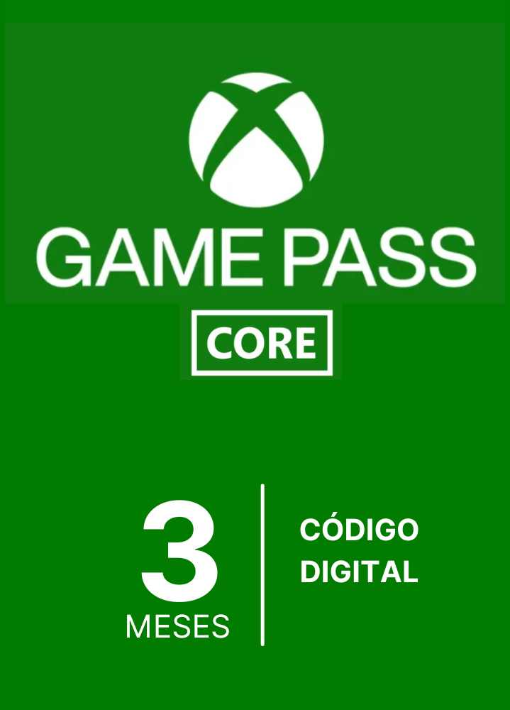 Xbox Game Pass Core 3 Meses Código Digital Xbox 360 Xbox One Xbox Series