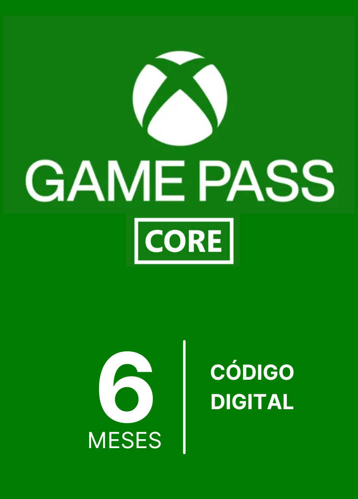 Xbox Game Pass Core 6 Meses Código Digital Xbox 360 Xbox One Xbox Series