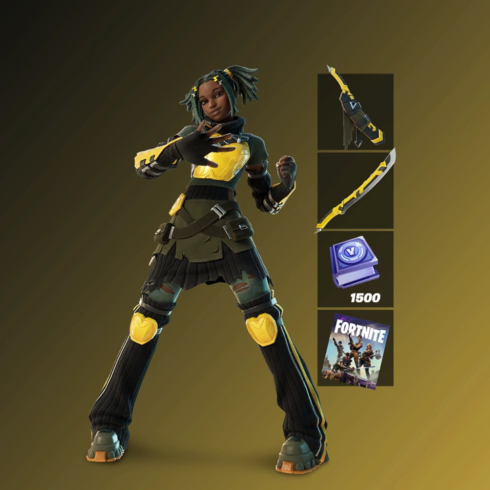 Fortnite -  Paquete Excursionista Rebelde + 1500 V-Bucks Código Digital Xbox One Xbox Series