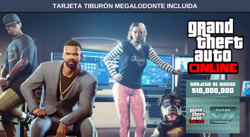 Grand Theft Auto V: Edición Premium y Tarjeta Tiburón Megalodonte Código Digital Xbox One Xbox Series